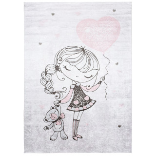 Koberec s dievčatkom a medvedíkom