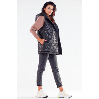 Vesta de dama matlasata de culoare neagra