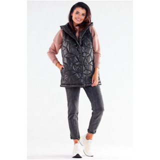 Vesta de dama matlasata de culoare neagra