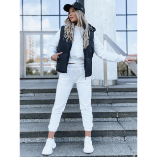 Vestă neagră de damă cu glugă