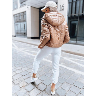 Geaca sport de dama aurie cu gluga