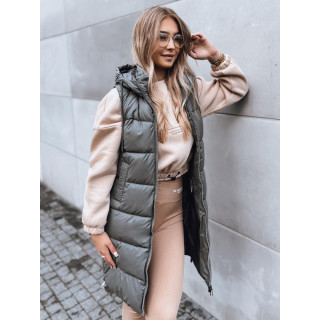 Vesta de dama gri inchis cu cusaturi