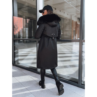 Parka lungă de damă în negru