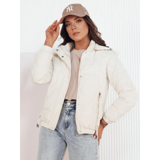 Geaca matlasata alba de dama