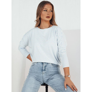 Tricou de damă în dungi albastru-alb