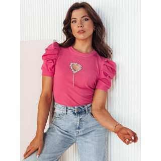 Bluza de dama roz cu inima