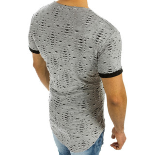 Tricou gri elegant cu mâneci scurte pentru bărbați