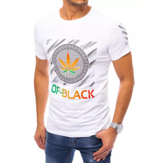 Tricou alb de modă cu imprimeu pentru bărbați