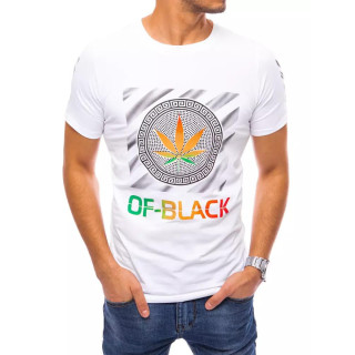 Tricou alb de modă cu imprimeu pentru bărbați