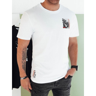Tricouri albe pentru bărbați cu imprimeu