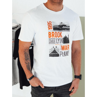 Tricou alb pentru bărbați cu imprimeu