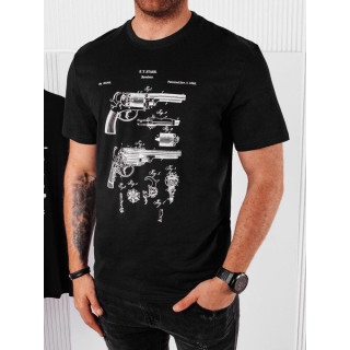 Tricou barbatesc negru cu imprimeu