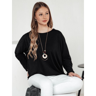 Tricou negru supradimensionat pentru femei RY2705