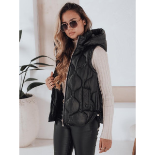 Vestă matlasată neagră pentru femei TY5018