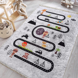Covor gri cu motiv pentru copii