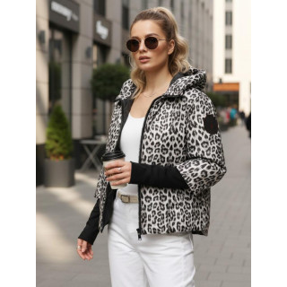 Jachetă de damă cu imprimeu de leopard alb TY5548