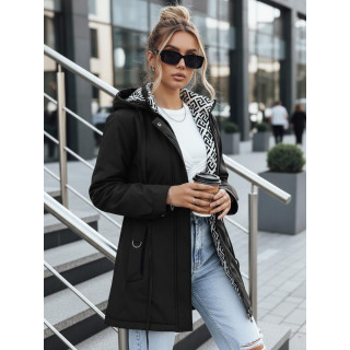 Parka neagră pentru femei TY5394